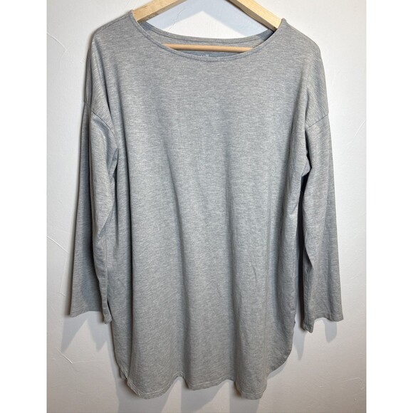 J. Jill Luxe Supima Tunic Gray Women’s Size Large - Picture 1 of 12